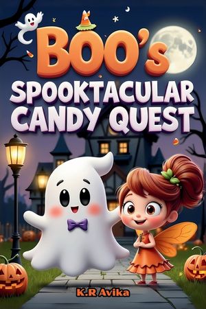 Boo's Spooktacular Candy Quest: Friendly Ghost Story for Kids with Coloring & Fun Games - Poems, "Would you rather" silly questions & more image number 0