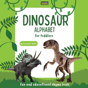 Dinosaur Alphabet for Toddlers: ABC rhyming book for kids to learn the alphabet with realistic photos of dinosaurs, a bedtime book with rhyme, letters image number 0
