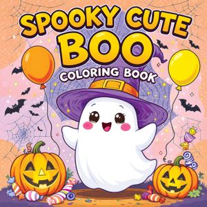 Spooky Cute Boo Coloring Book: Halloween Seasonal Pages and Whimsical Ghost Adventures for Kids and Teens image number 0