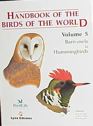 Handbook of the Birds of the World : Barn Owls to Hummingbirds image number 0