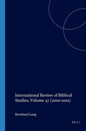 International Review of Biblical Studies, Volume 47 (2000-2001) image number 0
