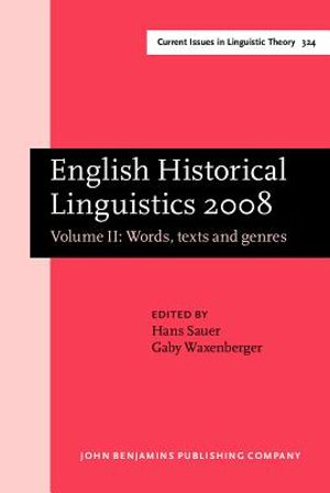 English Historical Linguistics 2008: Selected Papers from the Fifteenth International Conference on English Historical Linguistics (Icehl 15), Munich, image number 0
