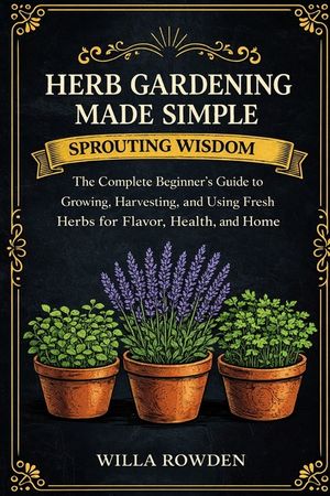 Sprouting Wisdom: Herb Gardening Made Simple: The Complete Beginner's Guide to Growing, Harvesting, and Using Fresh Herbs for Flavor, Health, and Home image number 0