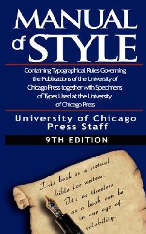 The Chicago Manual of Style by University image number 0