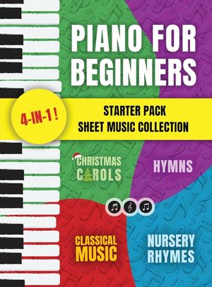 Piano for Beginners Starter Pack Sheet Music Collection: Piano Songbook for Kids and Adults with Lessons on Reading Notes and Nursery Rhymes, Christma image number 0