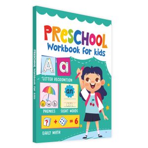 Preschool Workbook for Kids: Fun and Educational Activity Workbook - Alphabet, Colors, Numbers, Shapes, Opposites, Early Math, Phonics, and More Ages image number 0