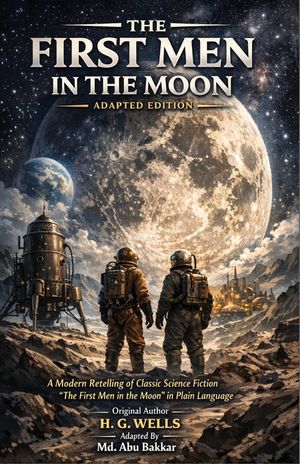 The First Men in the Moon- Adapted Edition: A Modern Retelling of Classic Science Fiction 'The First Men in the Moon' in Plain Language image number 0