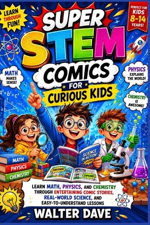 Super STEM Comics for Curious Kids: Learn Math, Physics, and Chemistry Through Entertaining ComicStories, Real-World Science, and Easy-to-Understand L image number 0
