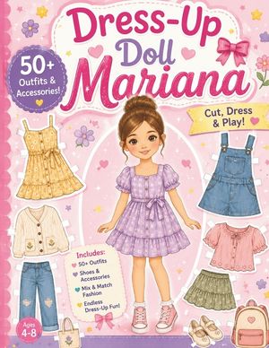 Dress-Up Doll Mariana: 50+ Outfits, Shoes, Bags & Fun Background Scenes, Cut, Dress & Play! image number 0