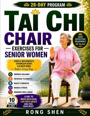 Tai Chi Chair Exercises For Senior Women: A Safe, Gentle 28-Day Seated Program to Improve Balance, Increase Flexibility, Build Strength, and Feel Conf image number 0