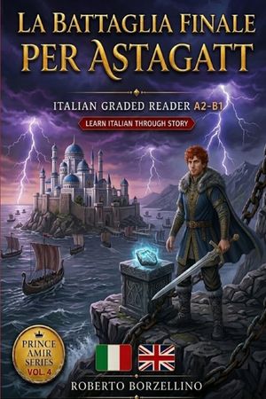 La Battaglia Finale per Astagatt: Italian Graded Reader A2-B1 Prince Amir Series Vol. 4 image number 0