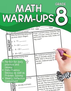 Daily Warm-Ups: Math for Eighth Grade: Fluency, Problem Solving and Critical Thinking image number 0