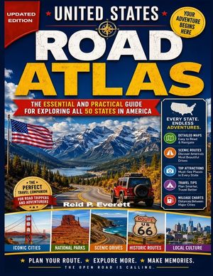 United States Road Atlas: The Essential and Practical Guide for Exploring All 50 States in America. image number 0