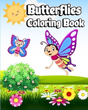 Butterflies Coloring Book: Simple and Cute Butterfly designs for Kids Ages 4-8 image number 0