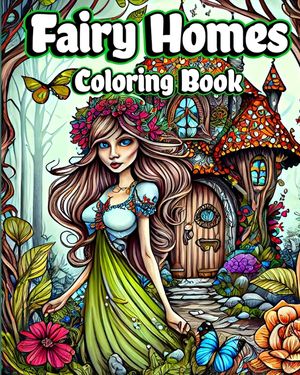 Fairy Homes Coloring Book: Adult Fantasy Fairies with Magical Mushroom Houses and Beautiful flowers image number 0