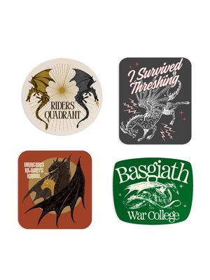 Rebecca Yarros's Fourth Wing: Dragon Rider Stickers - Sticker Set of 4 image number 0