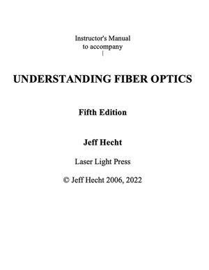 Instructor's Guide to Accompany Understanding Fiber Optics Fifth Edition image number 0