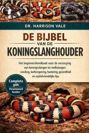 de Bijbel Van de Koningslanghouder: Het beginnershandboek voor de verzorging van koningsslangen en melkslangen: voeding, leefomgeving, hantering, gezo image number 0