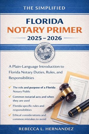 The Simplified Florida Notary Primer 2025 - 2026: A Plain-Language Introduction to Florida Notary Duties, Rules, and Responsibilities image number 0