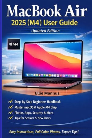 MacBook Air 2025 (M4) User Guide (Updated Edition): Step-by-Step Illustrated Manual for Beginners and Seniors image number 0