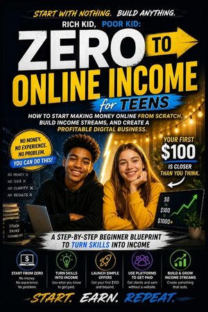 Rich Kid, Poor Kid: Zero to Online Income: A Beginner's Guide to Building Digital Income, Side Hustles, and Online Businesses From Scratch image number 0