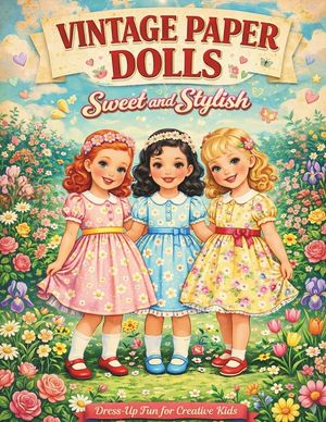 Vintage Paper Dolls: Sweet and Stylish: Dress-Up Fun with 45+ Dresses and Accessories for Creative Kids image number 0