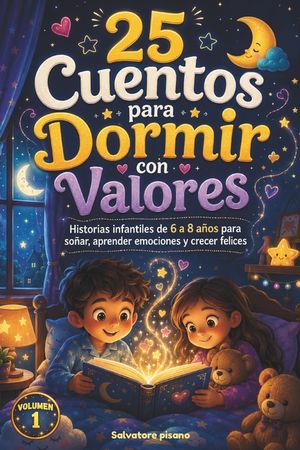 25 Cuentos para Dormir con Valores: Historias infantiles de 6 a 8 a&ntilde;os para so&ntilde;ar, aprender emociones y crecer felices image number 0