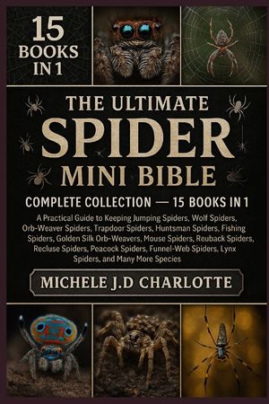 The Ultimate Spider Mini Bible: COMPLETE COLLECTION - 15 BOOKS IN 1: Practical Guide to Keeping Jumping Spiders, Wolf Spiders, Orb-Weaver Spiders, Tra image number 0