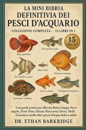 La Mini Bibbia Definitiva Dei Pesci D'acquario: Collezione Completa - 15 Libri In 1: Una guida pratica per allevare Betta, Guppy, Pesci angelo, Neon T image number 0