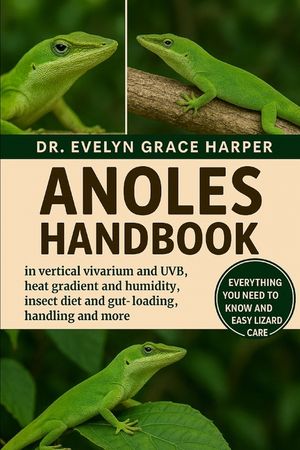Anoles Handbook: Everything You Need To Know And Easy Lizard Care - vertical vivarium and UVB, heat gradient and humidity, insect diet and gut-loading image number 0