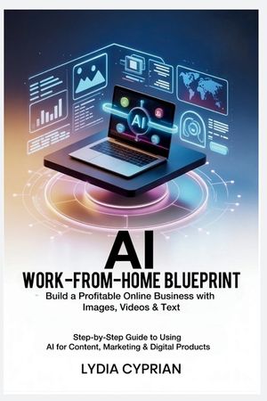 AI Work-From-Home Blueprint: Build a Profitable Online Business with Images, Videos & Text: Step-by-Step Guide to Using AI for Content, Marketing & Di image number 0