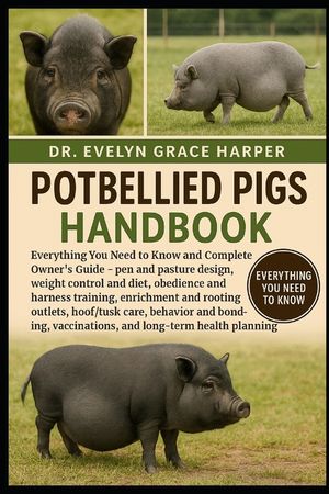Potbellied Pigs Handbook: Everything You Need to Know and Complete Owner's Guide - pen and pasture design, weight control and diet, obedience and harn image number 0