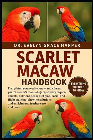 Scarlet Macaw Handbook: Everything You Need to Know and Vibrant Parrot Owner's Manual - large-aviary requirements, nutrient-dense diet plan, social an image number 0