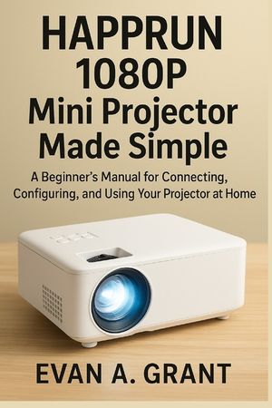HAPPRUN 1080P Mini Projector Made Simple: A Beginner's Manual for Connecting, Configuring, and Using Your Projector at Home image number 0