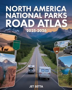 North America National Parks Road Atlas 2025-2026: Detailed Maps to Scenic Routes, Campgrounds, National Parks & Hidden Gems Across US, Canada and Mex image number 0