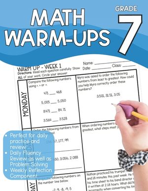 Daily Warm-Ups: Math for Seventh Grade: Fluency, Problem Solving and Critical Thinking image number 0