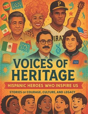Voices Of Heritage Hispanic Heroes Who Inspire Us: Incredible Hispanic Stories to Inspire Brave, Bold, and Curious Kids Fun Facts, Big Dreams & Cultur image number 0