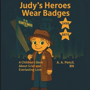 Judy's Heroes Wear Badges: A Children's Book About Grief and Everlasting Love image number 0