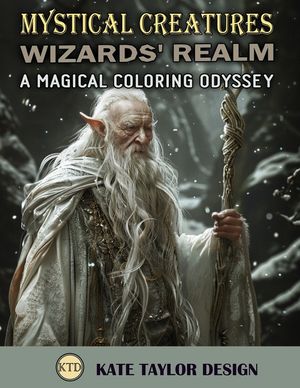Wizards' Realm: A Magical Coloring Odyssey: Explore the Arcane as You Color Ancient Spells image number 0