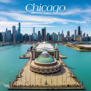 Chicago 2026 12 X 24 Inch (Hanging) Monthly Square Wall Calendar Plastic-Free image number 0