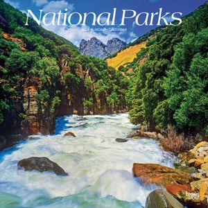 National Parks 2026 12 X 24 Inch (Hanging) Monthly Square Wall Calendar Plastic-Free image number 0