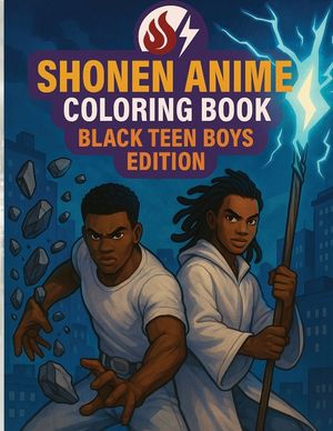 Shonen Anime Coloring Book: Black Teen Boys Edition image number 0
