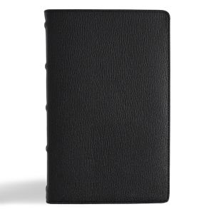 NASB Single-Column Personal Size Bible, Holman Handcrafted Edition, Black Premium Goatskin image number 0