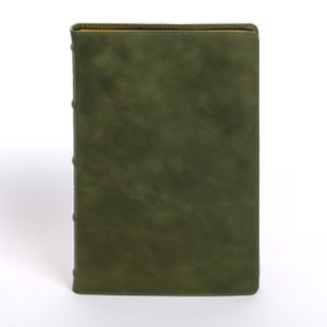 NASB Large Print Thinline Bible, Holman Handcrafted Edition, Marbled Olive Premium Calfskin image number 0