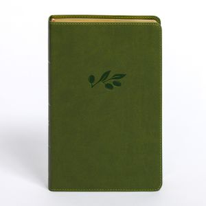 CSB Personal Size Giant Print Bible, Olive Leathertouch image number 0