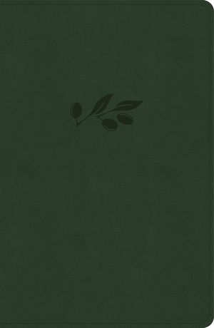 CSB Personal Size Giant Print Bible, Olive Leathertouch, Indexed image number 0