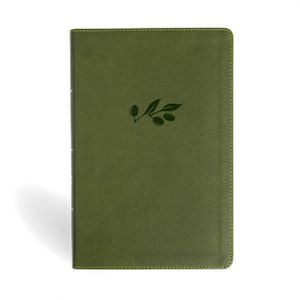 NASB Giant Print Reference Bible, Olive Leathertouch image number 0