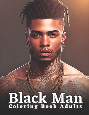 Black Men Portraits: Coloring Book For Adults image number 0