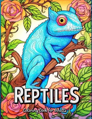 Reptiles Coloring Book for Adults: Explore the Mesmerizing World of Reptiles in this Adult Coloring Book image number 0