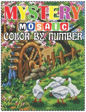 Mystery Mosaic Color By Number: Large Print landscape Adult Coloring Book Intricate Pixel Color By Number image number 0